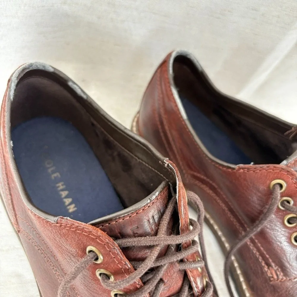 Cole Haan Nathan Plain Toe Oxford Lace Up Casual Dress Shoes‎ C30634 Men Sz 9 M